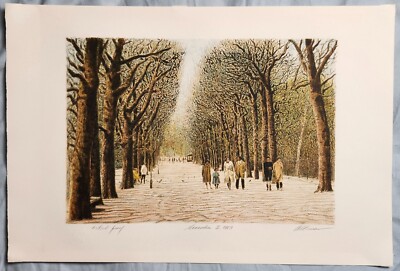 Harold Altman Artist Proof November 1 1983 Lithograph Aches Paper