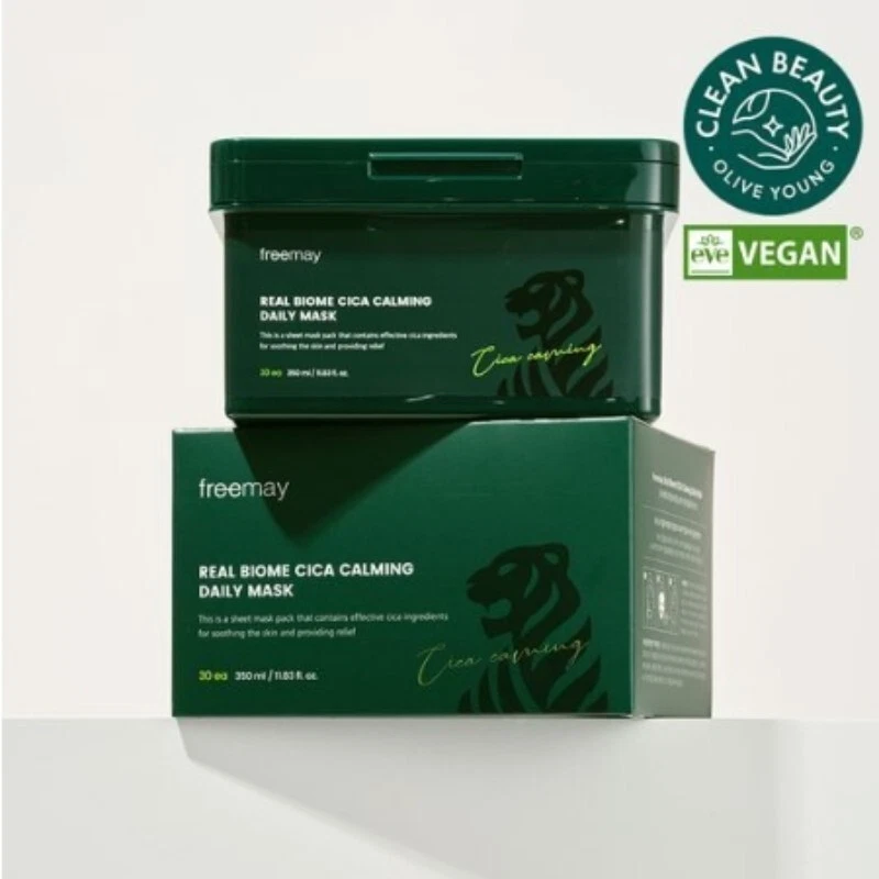 Freemay Real Biome CICA Calming Daily Mask 30 Sheets Soothing Korean Sheet Mask - Image 4 of 4