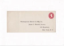 VTG. WESTINGHOUSE ELECTRIC & MFG. CO. POSTAL COVER NEW YORK N. Y. 2 CENT PREPAID