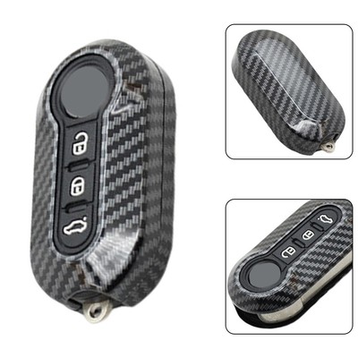 Abrasion Resistant Carbon Key Case for Multiple For Fiat Vehicle Models