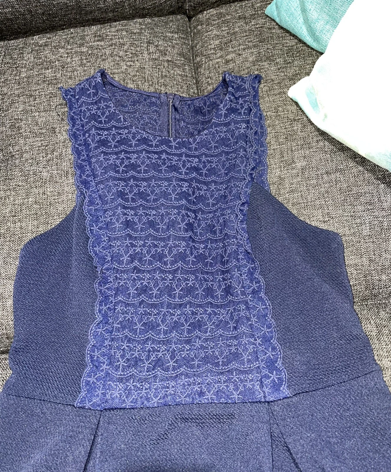 Abito corto semplice blu navy data notte San Valentino