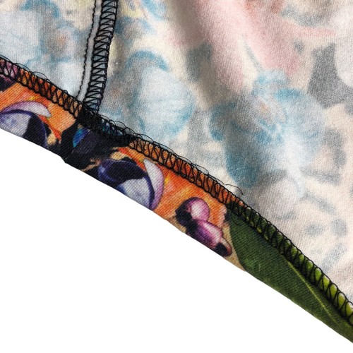 Nicole Miller Collection Dress Womens P Tropical Floral Animal AOP Faux Wrap - Picture 15 of 19