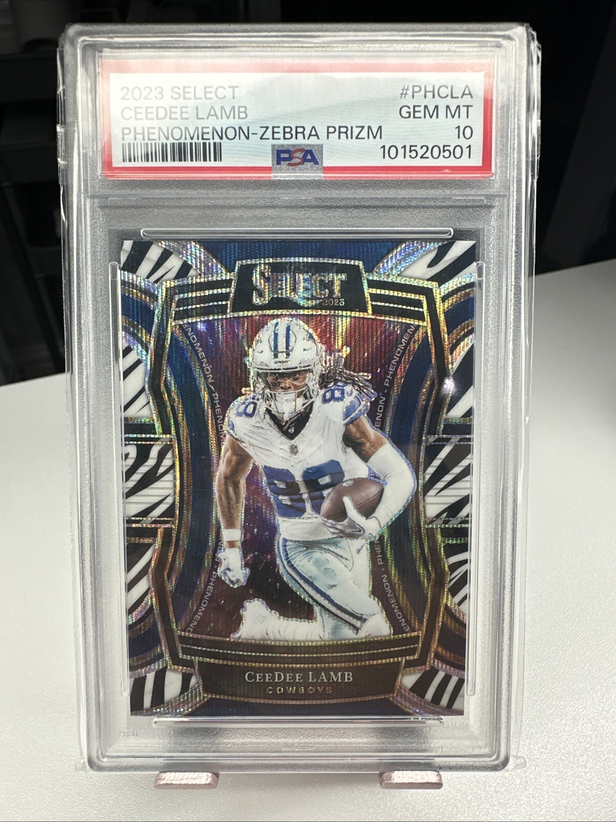 2020 Panini Select - Field Level CeeDee Lamb #357 Zebra Prizm (RC)