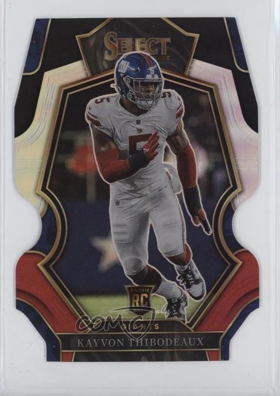 2022 Select Premier Level Black & Red Prizm Die-Cut Kayvon Thibodeaux Rookie RC