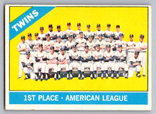 1966 TOPPS #526 MINNESOTA TWINS TEAM CARD W/KILLEBREW/OLIVA/KAAT SP