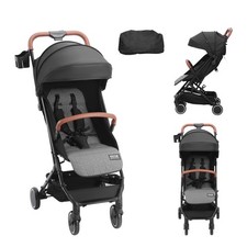 VEVOR Baby Infant Stroller Newborn Toddler Adjustable One-click Folding Black