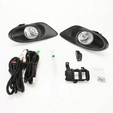 For 2008 2009 2010 Honda Accord Sedan Clear Lens Fog Light w/ Bezel Switch Bulb