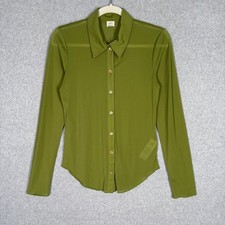 Aritzia Wilfred Mesh Sheer Button Down Shirt ...