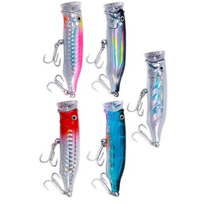 10g Top-Wasser Wobbler 3D -Augen 5 Farben 7cm ABS+Edelstahl Fisch Locken