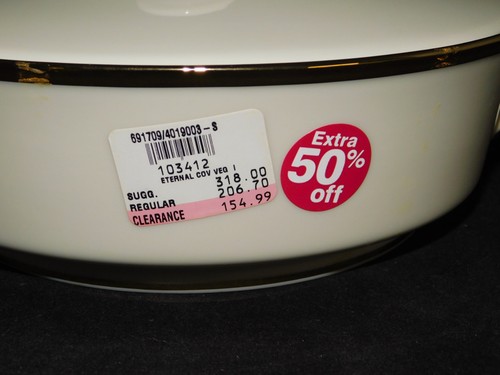 LENOX ETERNAL DIMENSION COLLECTION COVERED CASSEROLE SERVING VEGETABLE BOWL #2 - Picture 3 of 8