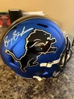 Barry Sanders Signed Detroit Lions Replic Football Helmet Schwartz Authentic
