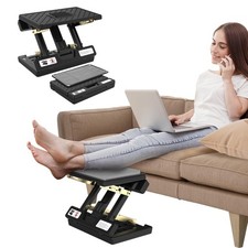 footrest for Under Desk at Work,Height Adjustable Footrest with Massage Rolle...
