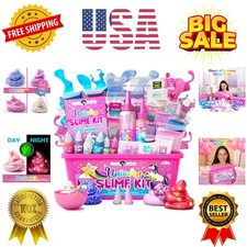 Unicorn Glow-in-The-Dark Slime Kit for Girls Ages 7  12, DIY Slime Making Set ...