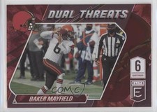 2021 Panini Donruss Elite Dual Threats Pink Baker Mayfield #DT8 xm0