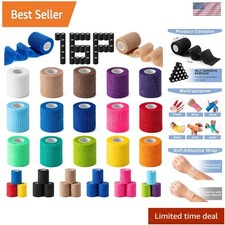 16 Pack Self Adhesive Bandage Wraps,2" X 5 Yards Elastic Bandage Wrap