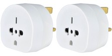 2 X UK Travel Adaptor International World Wide Universal Tourist Travel Plug