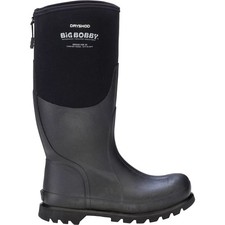 DRYSHOD Big Bobby Waterproof Hi Top Pull On Work Boots - Black