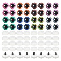 20 Mm Glitzer-Sicherheitsaugen, 32 StüCk Bunte HäKel-Sicherheitsaugen, 8 Farben.
