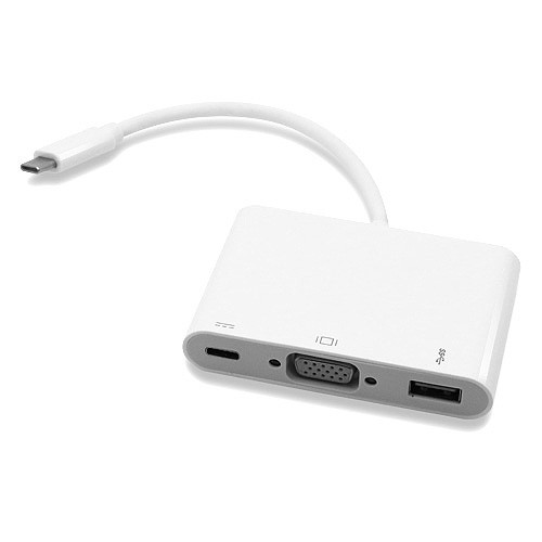 Cablenet 20cm USB 3.1c Male - SVGA USB 3.1c USB 3.0 Type A Active Adaptor
