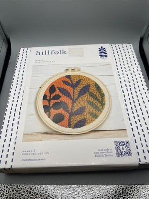 Hillfolk Leaves Punch Needle Kit Brand New