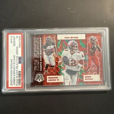 2020 Mosaic Flea Flicker Tom Brady Reactive Green /89 PSA 10 Gem Mint Pats Bucs