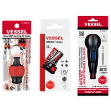 Vessel Tools 2025 Power Holiday Bundle - E-Assist Screwdriver, Bit Set, and One