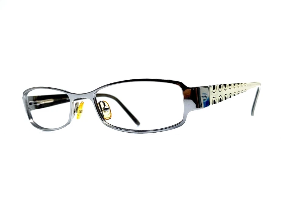 Gafas rectangulares Diesel plateadas de metal negro blanco templos DV 0023 51 17 135 Foto 2 de 4