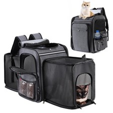Cat Backpack Carrier,Double Side Expandable Cat Carrier Backpack,Dog Carrier ...