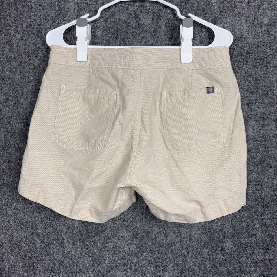 The North Face Shorts Womens Size 10 Beige Striped Utility Casual Linen Blend - Image 2 of 4