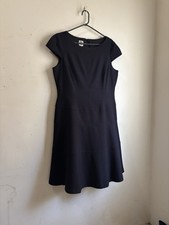 Black Anne Klein little black dress with cap sleeves and defined waist. Size 14