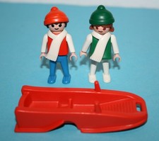 Playmobil 3327 Kinder mit Schlitten 2 Kinder komplett