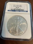2007 Silver Eagle NGC MS69 Early Releases Blu Label