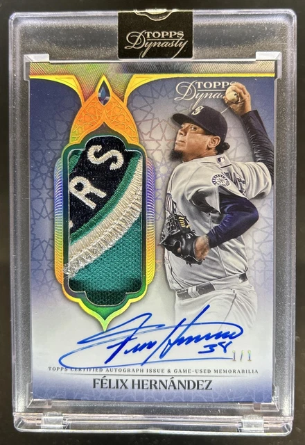 2025 Topps Dynasty Felix Hernandez Patch Auto B Design Gold #1/1 Mariners