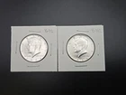 1964-P - -  LOT OF 2 AU KENNEDY HALF DOLLARS 90% SILVER-- B-112