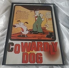 Courage The Cowardly Dog Heroes Villians Mag Promo Print Ad 2000 Framed 8.5X11  