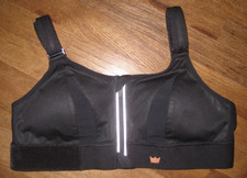 SHEFIT 110002 Women's Black High Impact Ultimate Sports Bra Size LUXE 38-40