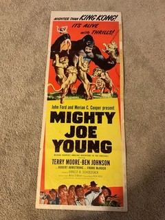 MIGHTY JOE YOUNG R1953 ORIGINAL Insert 14x36 Poster RAY HARRYHAUSEN f/X