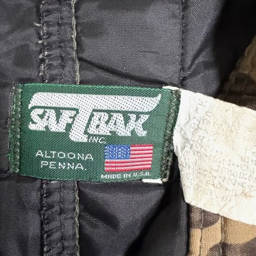 Saf-T-Bak Coveralls Large 42-44 Camo Duck Hunter Vintage Insulated Jumpsuit FLAW image 4