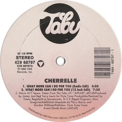 Cherrelle What More Can I Do For You Vinyl Single 12inch Tabu Records