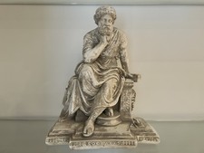 SOCRATES PLASTER SCULPTURE - NEO CLASSICAL ROMAN RENAISSANCE FIGURINE