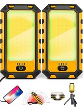 LED Rechargeable Magnetic Work Light 40W 1500Lumens, Hanging Hook 4 Lighting ...