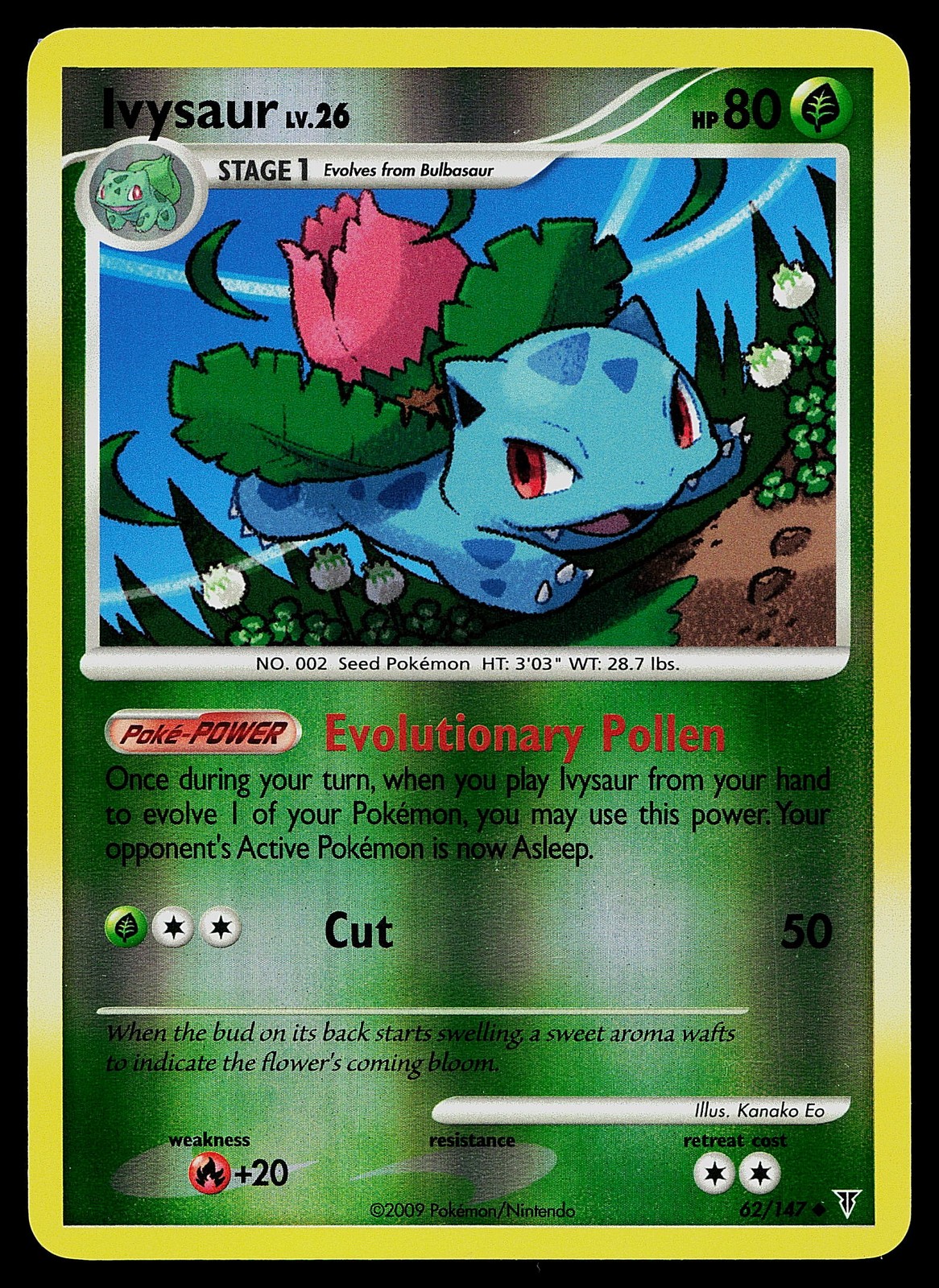 Pokemon Card - Ivysaur Supreme Victors 62/147 Reverse Holo