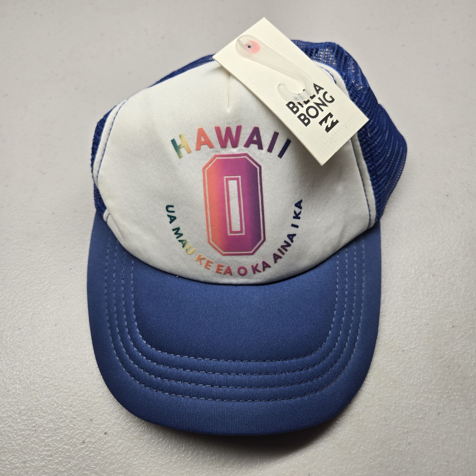 One Size Blue Curved Snapback Hawaii 0 Nwt