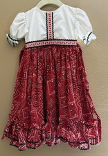 Vintage Marthas Miniatures We're Fussy Girls Red Bandana Dress No Size