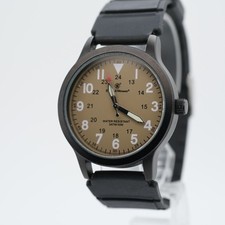 Orologio da campo Smith & Wesson 38 mm quadrante marrone cassa nera 24 ore stile militare