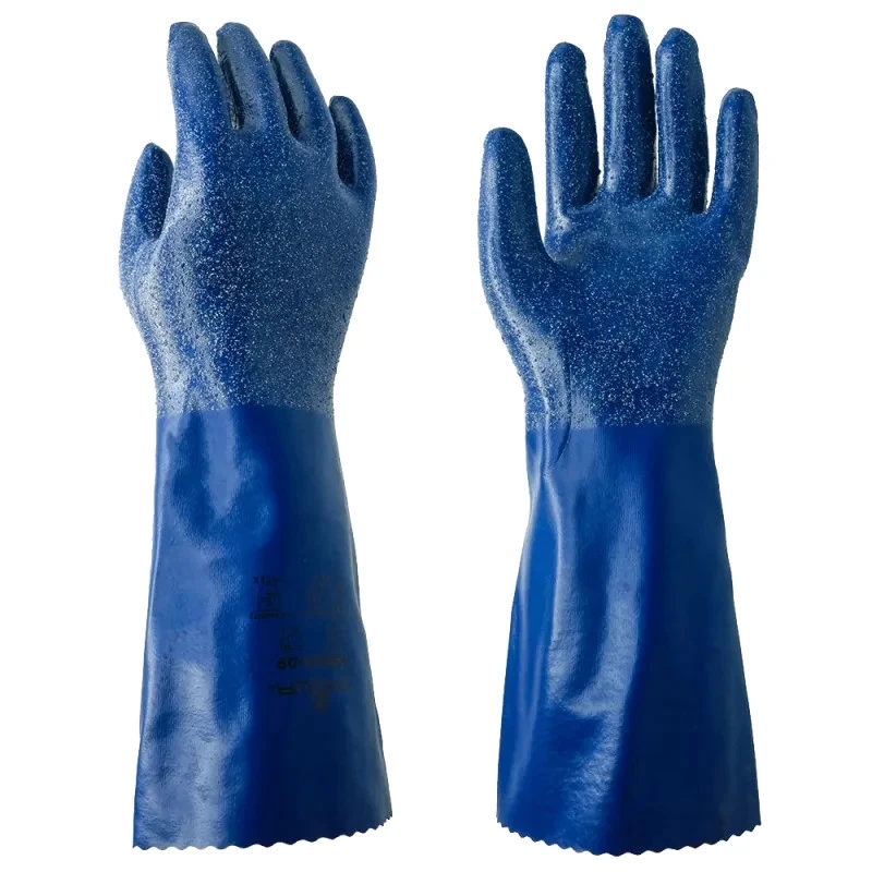 12- DURABLE HEAVY DUTY CHEMICAL RESISTANT WATERPROOF NITRILE WORK GLOVES MEDIUM