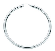 Hoop Earrings Creole Silver Hoops 68mm Sterling Silver Tube
