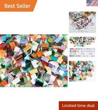 Modern Iridescent Glass Mosaic Tiles - 700 Pieces in Stunning Shapes for Crafts