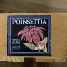 Napa Valley 10" Cassette Crate Rack Box Poinsettia 12 Tape Storage Case X-mas