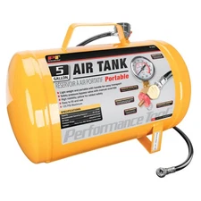 Performance Tool W10005 Hi-viz 5-Gallon Horizontal Portable Air Tank With Tire A